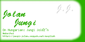 jolan jungi business card